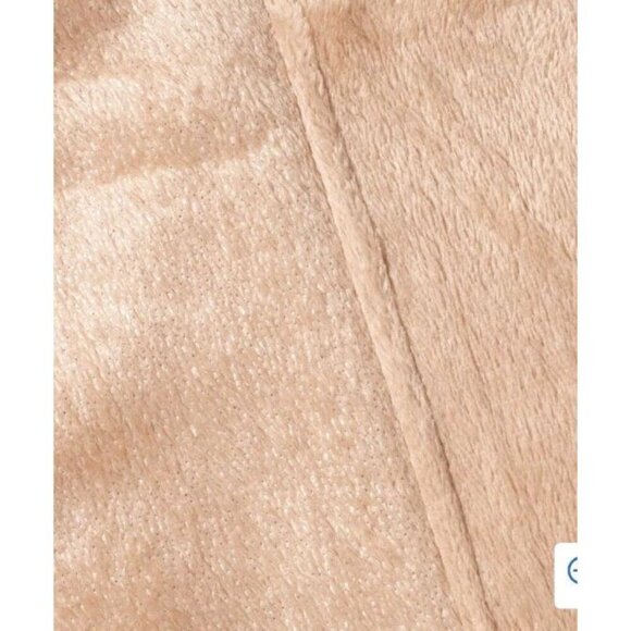 3 Piece Warm & Cozy Glitter Hem Sheet Set Beige Super Soft Plush Twin XL - Picture 2 of 3